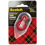 Scotch Double-Sided Tape Runner, Clear, 1/3in x 588in