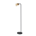 Adesso Roman LED Floor Lamp, 55inH, Natural Shade/Black Base