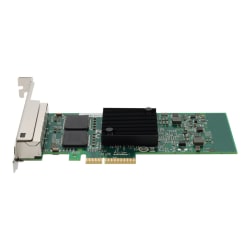 AddOn HP 593722-B21 Comparable 10/100/1000Mbs Quad Open RJ-45 Port 100m PCIe x4 Network Interface Card - 100% compatible and guaranteed to work