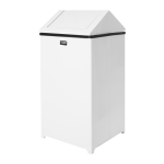 Rubbermaid Wastemaster Square Steel Swing-Top Refuse Container, 29 Gallons, White