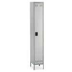 Safco Single-Tier Two-Tone Locker With Legs, 78inH x 18inW x 12inD, Gray