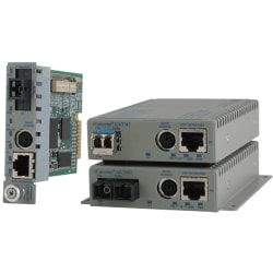 Omnitron iConverter GX/TM2 - Fiber media converter - GigE - 10Base-T, 100Base-TX, 1000Base-T, 1000Base-X - RJ-45 / SC multi-mode - up to 1800 ft - 850 nm