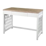 SEI Wayliff 43inW Writing Desk, Natural/White