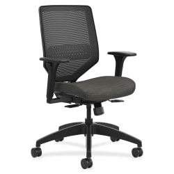 Global Aspen Fabric High-Back Chair, Charcoal/Black