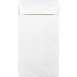 JAM PAPER #5 Coin Envelopes, 2 7/8in x 5 1/4in, White, Pack Of 25