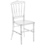 Flash Furniture Napoleon Stacking Chairs, Crystal Ice, Set Of 2 Chairs