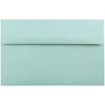 JAM Paper Booklet Invitation Envelopes, A10, Gummed Seal, Aqua, Pack Of 25