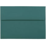 JAM Paper Booklet Invitation Envelopes, A7, Gummed Seal, Teal, Pack Of 25