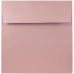 JAM Paper Color Square Invitation Envelopes, 8 1/2in x 8 1/2in, Gummed Seal, Baby Pink, Pack Of 25