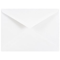 JAM Paper Booklet Invitation Envelopes, A2, Gummed Seal, White, Pack Of 25