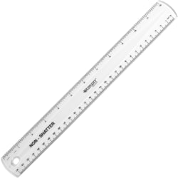 Westcott Non-Shatter Plastic Ruler, 12in, Clear