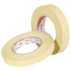 3M 2380 High Temperature Masking Tape, 1in x 60 Yd., Tan, Case Of 36