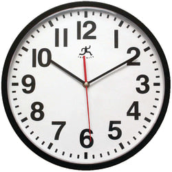 Infinity Instruments ITC Pure Wall Clock, 13in, Black