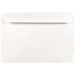 JAM Paper Booklet Envelopes, 7 1/2in x 10 1/2in, Gummed Seal, White, Pack Of 25