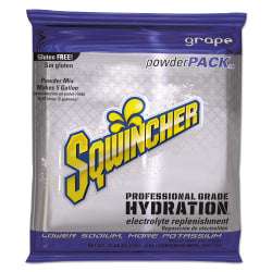 Sqwincher Powder Packs, Grape, 47.66 Oz, Case Of 16