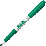 BIC Great Erase Fine Point Whiteboard Marker - Fine Point Type - Chisel Point Style - Green - Green Barrel - 12 / Dozen