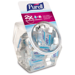 Purell Advanced Hand Sanitizer Refreshing Gel, 1 Oz, Clean Scent, 1 Fl Oz Travel Size Flip-Cap Bottle with Display Bowl,  Pack Of 36