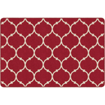 Flagship Carpets Moroccan Trellis Rectangular Rug, 72in x 108in, Red