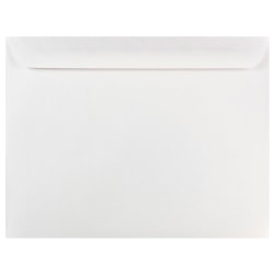 JAM Paper Booklet Envelopes, 10 x 13, Gummed Seal, White, Pack Of 25