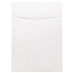 JAM Paper Open-End 5 1/2in x 7 1/2in Catalog Envelopes, Gummed Seal, White, Pack Of 25