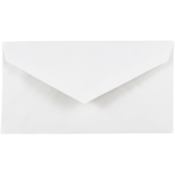 JAM PAPER Monarch Commercial Envelopes, 3 7/8in x 7 1/2in, White, Pack Of 25