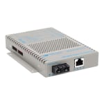 Omnitron OmniConverter GPoE/S - Fiber media converter - GigE - 10Base-T, 100Base-FX, 100Base-TX, 1000Base-T, 1000Base-X - RJ-45 / SC multi-mode - up to 1800 ft - 850 nm