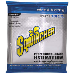 Sqwincher Powder Packs, Mixed Berry, 47.66 Oz, Case Of 16