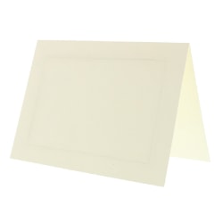 JAM Paper Blank Fold-Over Cards, 4 3/8in x 5 7/16in, Ivory, Pack Of 100