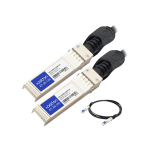 AddOn 2m Cisco Compatible SFP+ DAC - 10GBase direct attach cable - SFP+ (M) to SFP+ (M) - 6.6 ft - twinaxial - passive - for Cisco 250 Series; Catalyst 2960, ESS9300; Nexus 93180, 9336, 9372; UCS 6140, C4200