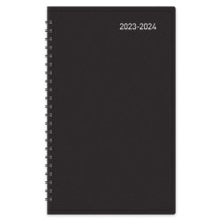 2023-2024 Office Depot Brand 14-Month Daily Academic Planner, 5in x 8in, 30% Recycled, Black, July 2023 To August 2024