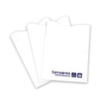 Samsonite RFID Sleeves, 3 7/16inH x 2 7/16inW x 1/16inD, White, Pack Of 3