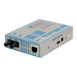 Omnitron FlexPoint 100Fx/Tx - Fiber media converter - 100Mb LAN - 100Base-FX, 100Base-TX - RJ-45 / ST multi-mode - up to 1.2 miles - 1310 nm