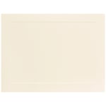 JAM Paper Blank Note Cards, Panel Border, 5 1/8in x 7in, Ivory, Pack Of 100