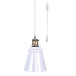 LumiSource Taurus Contemporary Pendant Ceiling Lamp, 7-1/2inW, Clear Shade/Gold Base