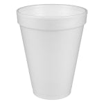 Dart Insulated Foam Drinking Cups, White, 12 Oz, Box Of 1,000, DCC12J12