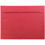 JAM Paper Booklet Envelopes, 9in x 12in, Gummed Seal, 30% Recycled, Red, Pack Of 25