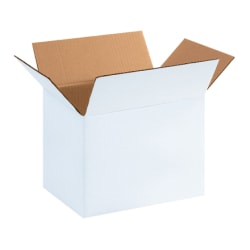 Partners Brand White Corrugated Boxes 11 1/4in x 8 3/4in x 12in, Bundle of 25