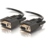 C2G 15ft DB9 F/F Cable - Black - DB-9 Female - DB-9 Female - 15ft - Black