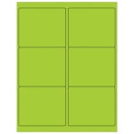 Tape Logic Permanent Labels, LL180GN, Rectangle, 4in x 3 3/8in, Fluorescent Green, Case Of 600