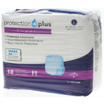 Protection Plus Super Protective Disposable Underwear, Large, 40 - 56in, White, 18 Per Bag, Case Of 4 Bags