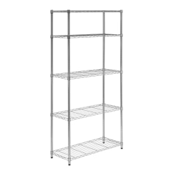 Honey-Can-Do Steel Wire Storage Shelf, 4-Tier, 41inH x 23-5/16inW x 13-1/8inD, White