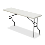 Iceberg Resin Folding Table, 72inW x 18inD, Platinum/Black