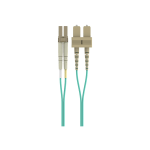 Belkin 5M Fiber Optic Cable: 10Gb Aqua Multimode LC/SC Duplex, 50/125 OM3 - Patch cable - LC multi-mode (M) to SC multi-mode (M) - 5 m - fiber optic - duplex - 50 / 125 micron - aqua