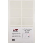 JAM Paper Self-Adhesive Business Card Holders, 2in x 3 1/2in, Clear, Pack Of 10