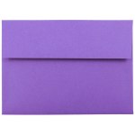 JAM Paper Booklet Invitation Envelopes, A7, Gummed Seal, 30% Recycled, Violet Purple, Pack Of 25