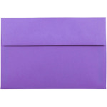 JAM Paper Booklet Invitation Envelopes, A8, Gummed Seal, 30% Recycled, Violet Purple, Pack Of 25