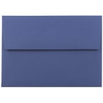 JAM Paper Booklet Envelopes, #4 Bar (A1), Gummed Seal, Presidential Blue, Pack Of 25