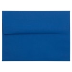 JAM Paper Booklet Invitation Envelopes, A6, Gummed Seal, Presidential Blue, Pack Of 25