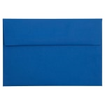 JAM Paper Booklet Invitation Envelopes, A8, Gummed Seal, Presidential Blue, Pack Of 25