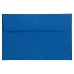 JAM Paper Booklet Invitation Envelopes, A9, Gummed Seal, Presidential Blue, Pack Of 25